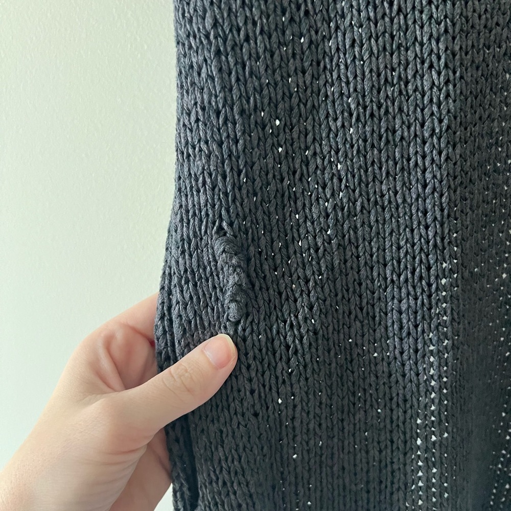MaxMara Charcoal Open Front Knit Cardigan Sweater Vest – Size Small - Picture 5 of 6